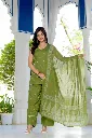 Green Cotton Kurti 3 SET